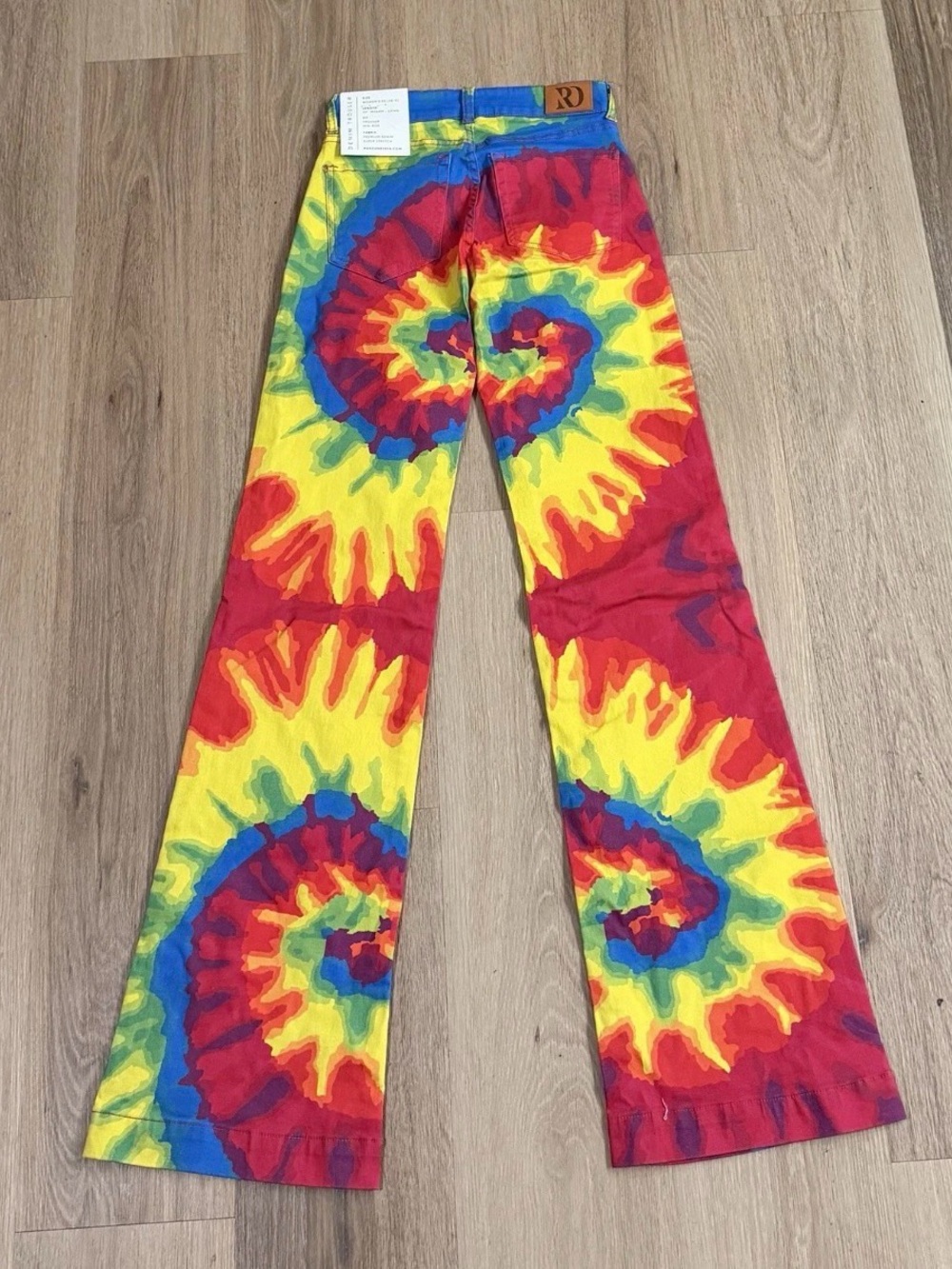 Ranch Dress’n Women’s Mid-Rise Denim Trouser Super Stretch Tie Dye size XS NWT